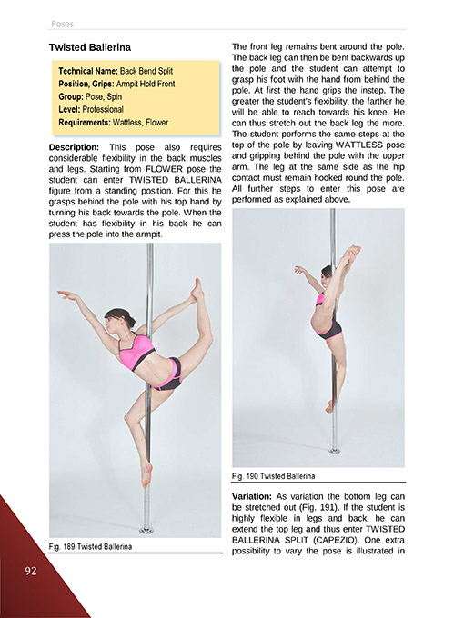 reading example Pole Dance and Fitness - Technique Manual